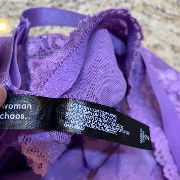 Torrid Curve Babydoll Chemise 2X Purple Lace Coquette Milk Maid Romantic Fairy - Picture 10 of 11